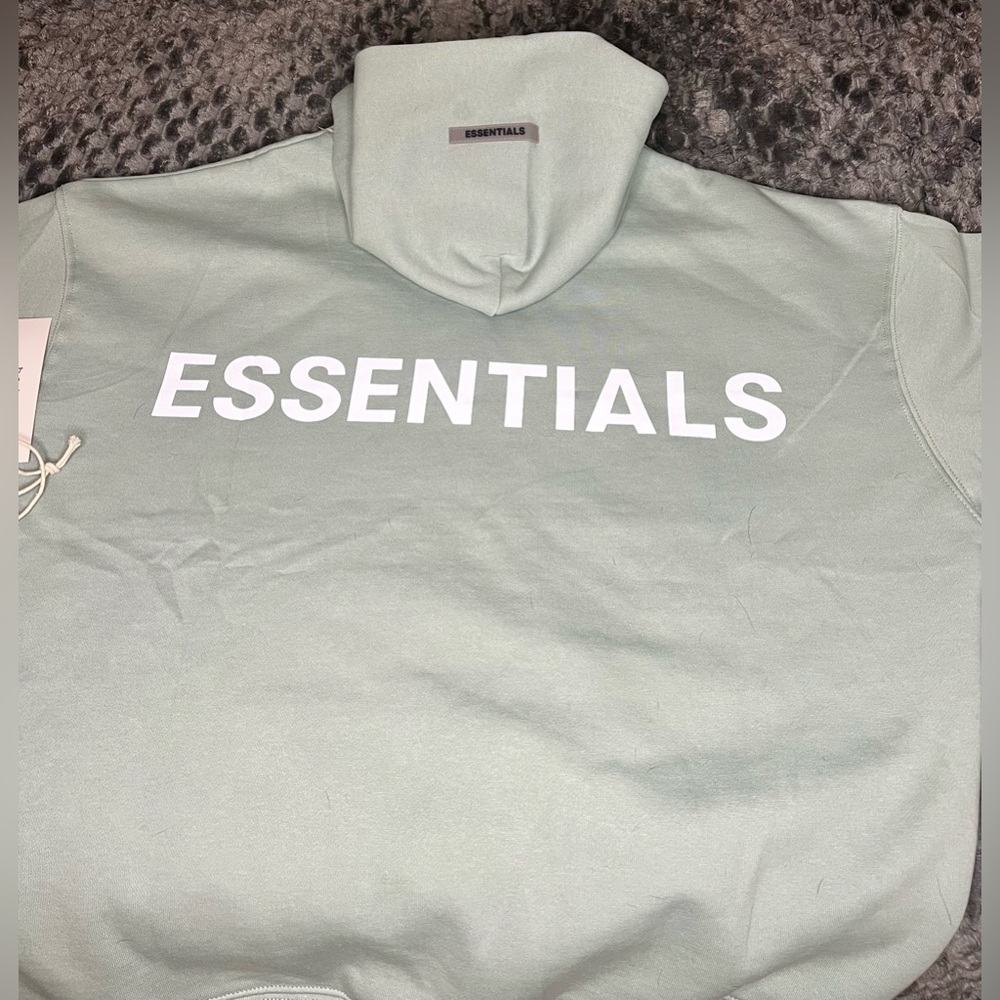 Fear of God Essentials 3M Logo Pullover Hoodie- Blue